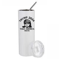 Funny Trump 2024 Take America Back Sunglasses Stainless Steel Tumbler