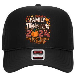 Family Thanksgiving 2024 Thanksgiving Crew Matching Group High Crown Mesh Back Trucker Hat