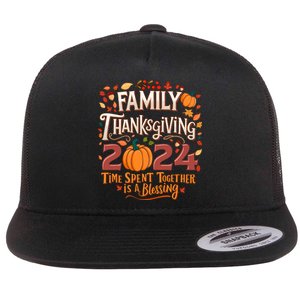 Family Thanksgiving 2024 Thanksgiving Crew Matching Group Flat Bill Trucker Hat