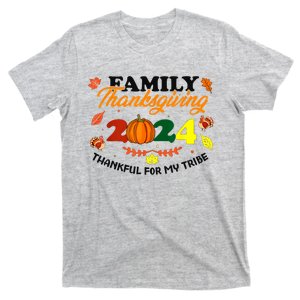 Family Thanksgiving 2024 Thankful For My Tribe Group Autumn T-Shirt