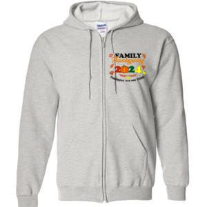 Family Thanksgiving 2024 Thankful For My Tribe Group Autumn Full Zip Hoodie