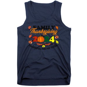 Family Thanksgiving 2024 Thankful For My Tribe Group Autumn Tank Top