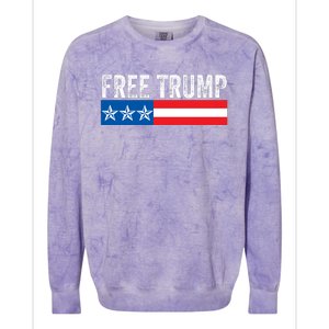 Free Trump 2024 Donald Trump USA Election Colorblast Crewneck Sweatshirt