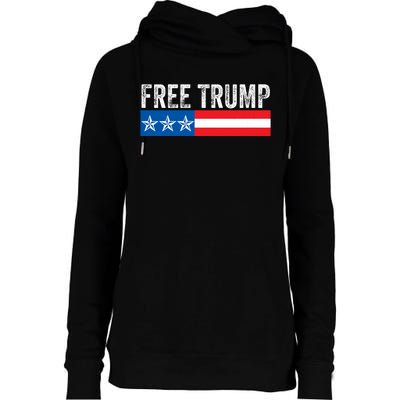 Free Trump 2024 Donald Trump USA Election Womens Funnel Neck Pullover Hood