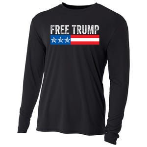 Free Trump 2024 Donald Trump USA Election Cooling Performance Long Sleeve Crew