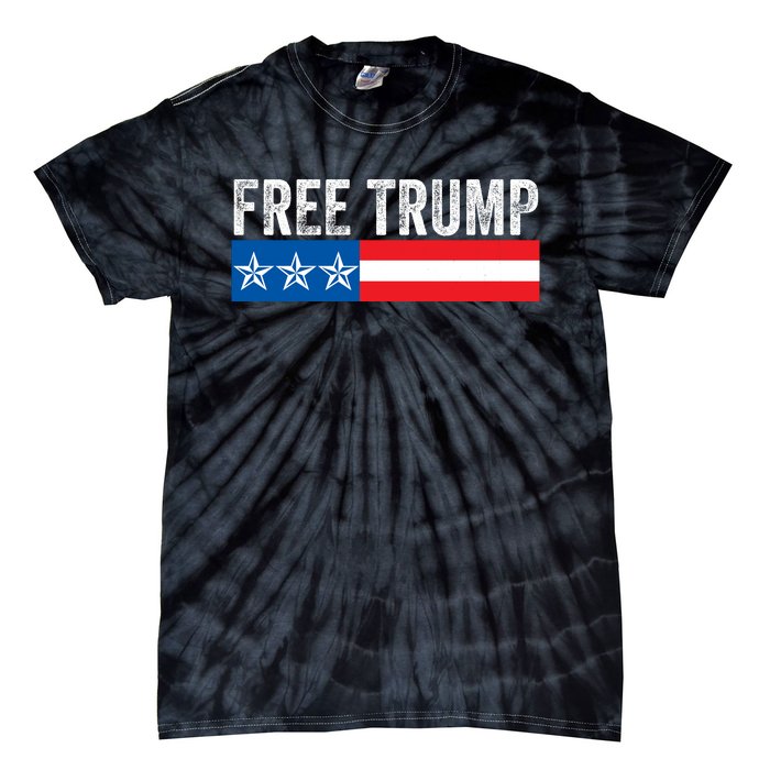 Free Trump 2024 Donald Trump USA Election Tie-Dye T-Shirt