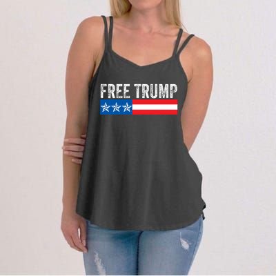 Free Trump 2024 Donald Trump USA Election Women's Strappy Tank