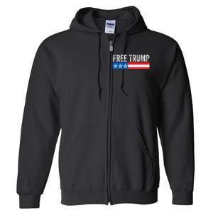 Free Trump 2024 Donald Trump USA Election Full Zip Hoodie