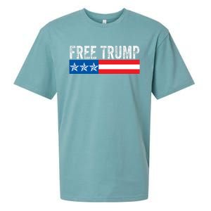 Free Trump 2024 Donald Trump USA Election Sueded Cloud Jersey T-Shirt