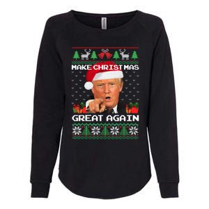 Funny Trump 2024 Make Christmas Great Again Ugly Sweater Gift Womens California Wash Sweatshirt