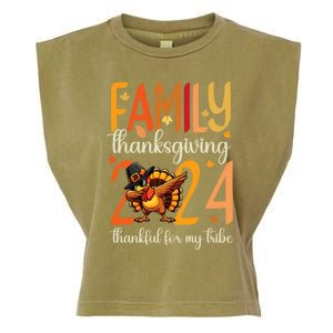 Family Thanksgiving 2024 Thankful For My Tribe Group Autumn Garment-Dyed Women's Muscle Tee