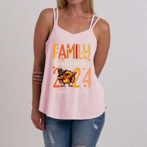 Family Thanksgiving 2024 Thankful For My Tribe Group Autumn Women's Strappy Tank