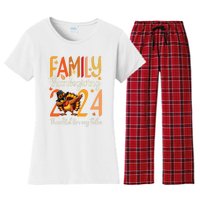 Family Thanksgiving 2024 Thankful For My Tribe Group Autumn Women's Flannel Pajama Set