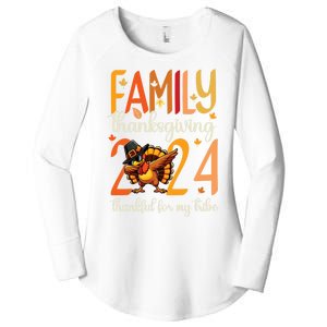 Family Thanksgiving 2024 Thankful For My Tribe Group Autumn Women's Perfect Tri Tunic Long Sleeve Shirt