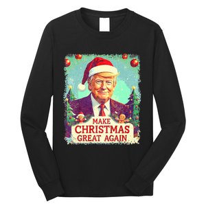 Funny Trump 2024 Make Christmas Great Again Ugly Long Sleeve Shirt