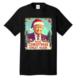 Funny Trump 2024 Make Christmas Great Again Ugly Tall T-Shirt