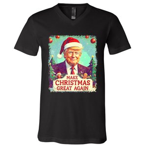 Funny Trump 2024 Make Christmas Great Again Ugly V-Neck T-Shirt