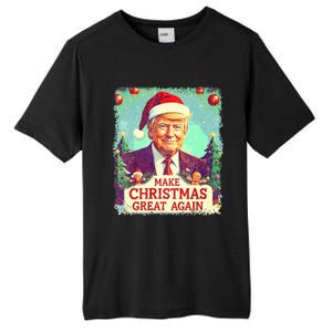 Funny Trump 2024 Make Christmas Great Again Ugly Tall Fusion ChromaSoft Performance T-Shirt