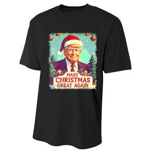 Funny Trump 2024 Make Christmas Great Again Ugly Performance Sprint T-Shirt