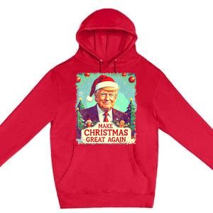 Funny Trump 2024 Make Christmas Great Again Ugly Premium Pullover Hoodie