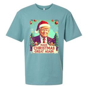 Funny Trump 2024 Make Christmas Great Again Ugly Sueded Cloud Jersey T-Shirt