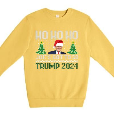 Funny Trump 2024 Christmas Sarcastic Trump Xmas Premium Crewneck Sweatshirt