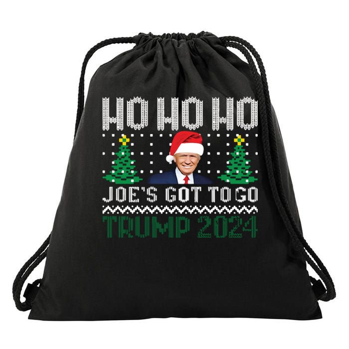 Funny Trump 2024 Christmas Sarcastic Trump Xmas Drawstring Bag