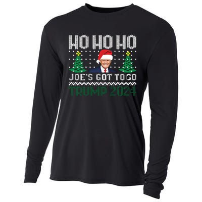 Funny Trump 2024 Christmas Sarcastic Trump Xmas Cooling Performance Long Sleeve Crew