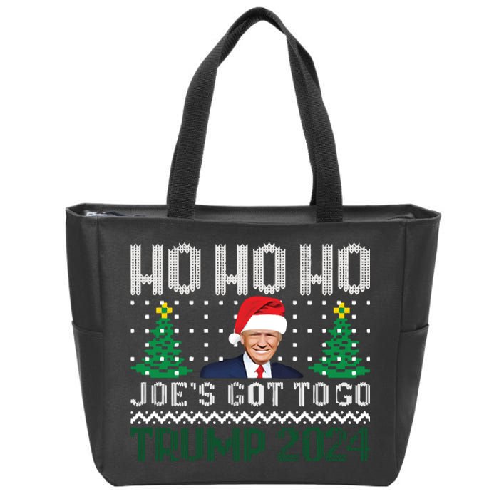 Funny Trump 2024 Christmas Sarcastic Trump Xmas Zip Tote Bag