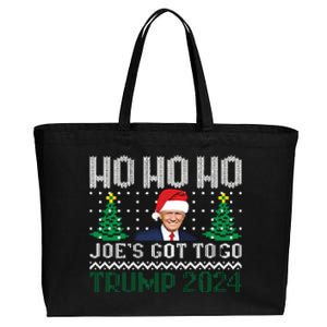 Funny Trump 2024 Christmas Sarcastic Trump Xmas Cotton Canvas Jumbo Tote