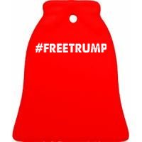 Free Trump 2024 Pro Donald Trump Ceramic Bell Ornament