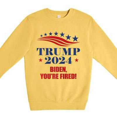 Funny Trump 2024 Biden You're Fired Trump Return Anti Biden Premium Crewneck Sweatshirt