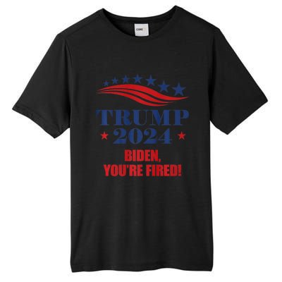 Funny Trump 2024 Biden You're Fired Trump Return Anti Biden Tall Fusion ChromaSoft Performance T-Shirt