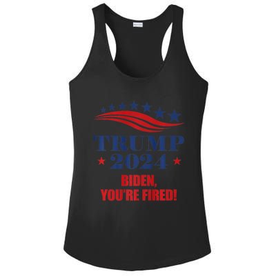 Funny Trump 2024 Biden You're Fired Trump Return Anti Biden Ladies PosiCharge Competitor Racerback Tank