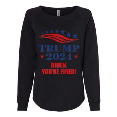 Funny Trump 2024 Biden You're Fired Trump Return Anti Biden Womens California Wash Sweatshirt