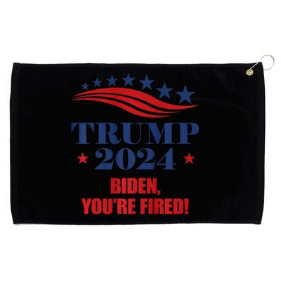 Funny Trump 2024 Biden You're Fired Trump Return Anti Biden Grommeted Golf Towel