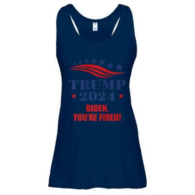 Funny Trump 2024 Biden You're Fired Trump Return Anti Biden Ladies Essential Flowy Tank