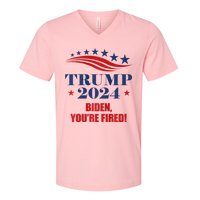 Funny Trump 2024 Biden You're Fired Trump Return Anti Biden V-Neck T-Shirt