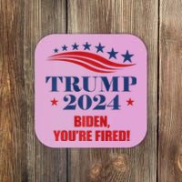 Funny Trump 2024 Biden You're Fired Trump Return Anti Biden Coaster