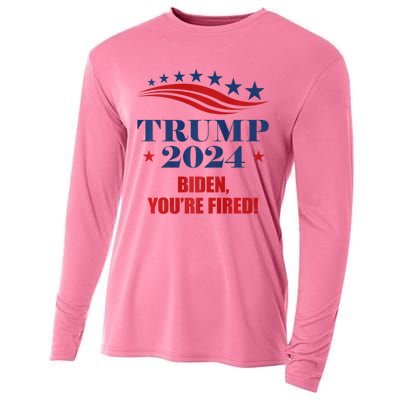 Funny Trump 2024 Biden You're Fired Trump Return Anti Biden Cooling Performance Long Sleeve Crew