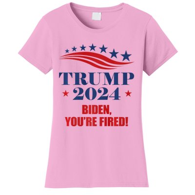 Funny Trump 2024 Biden You're Fired Trump Return Anti Biden Women's T-Shirt