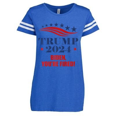 Funny Trump 2024 Biden You're Fired Trump Return Anti Biden Enza Ladies Jersey Football T-Shirt