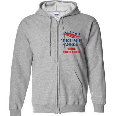 Funny Trump 2024 Biden You're Fired Trump Return Anti Biden Full Zip Hoodie