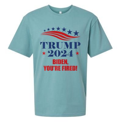 Funny Trump 2024 Biden You're Fired Trump Return Anti Biden Sueded Cloud Jersey T-Shirt