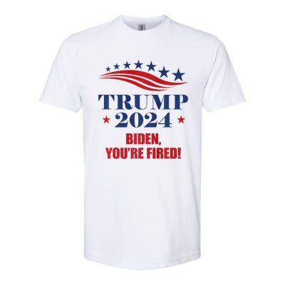 Funny Trump 2024 Biden You're Fired Trump Return Anti Biden Softstyle CVC T-Shirt