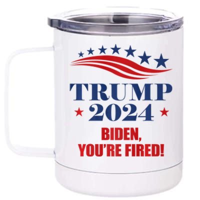 Funny Trump 2024 Biden You're Fired Trump Return Anti Biden 12 oz Stainless Steel Tumbler Cup