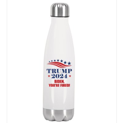 Funny Trump 2024 Biden You're Fired Trump Return Anti Biden Stainless Steel Insulated Water Bottle