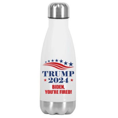 Funny Trump 2024 Biden You're Fired Trump Return Anti Biden Stainless Steel Insulated Water Bottle