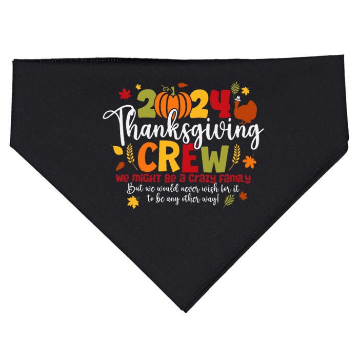 Family Thanksgiving 2024 Thanksgiving Crew Turkey Matching USA-Made Doggie Bandana