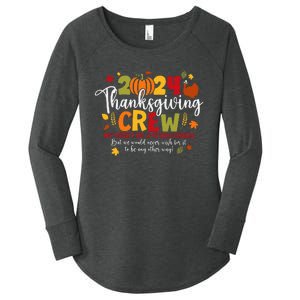 Family Thanksgiving 2024 Thanksgiving Crew Turkey Matching Women's Perfect Tri Tunic Long Sleeve Shirt